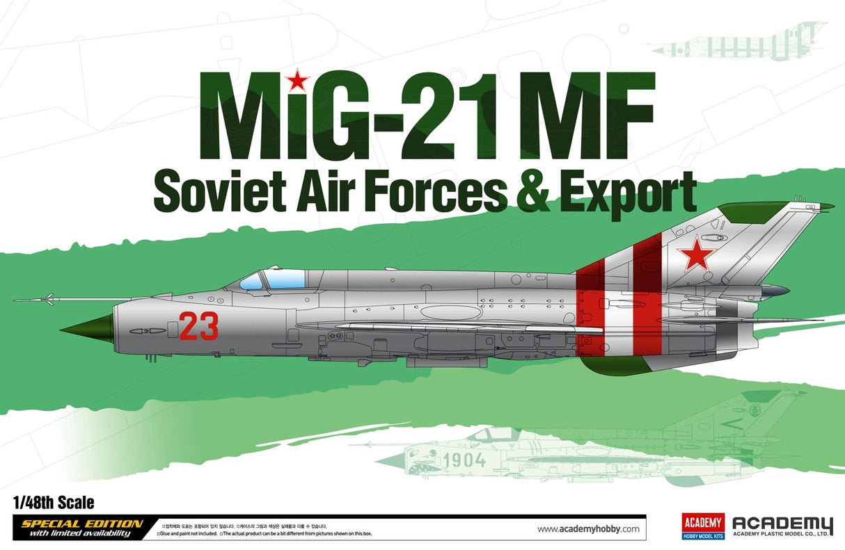 Academy 1/48 Mig-21 Mf Soviet Air Force And Export Academy PLASTIC MODELS