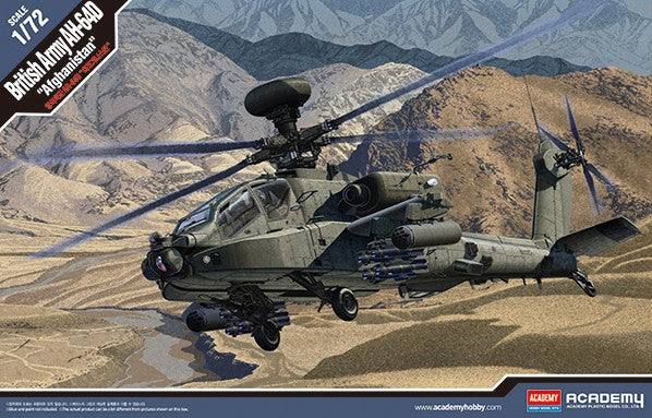 Academy 1/72 British Army Ah-64D Afghanistan Helicopter Academy PLASTIC MODELS