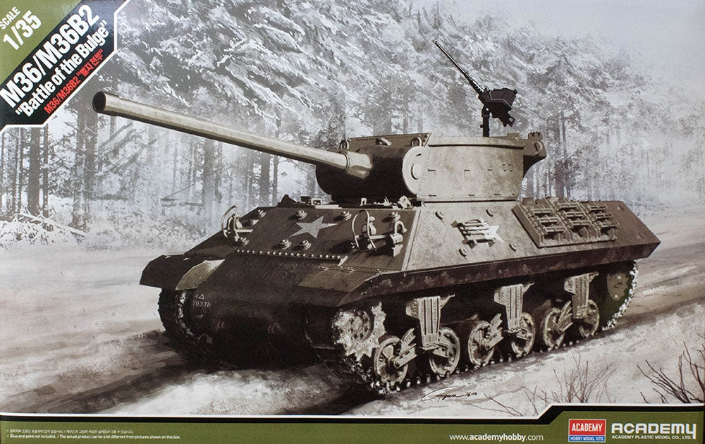 Academy 1/35 M36/M36B2 Battle Of The Bulge Tank Academy PLASTIC MODELS