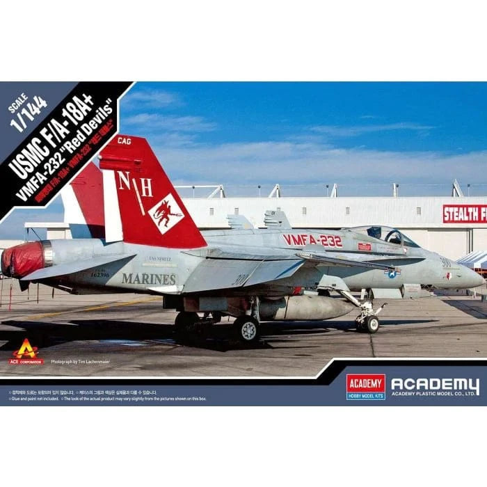 Academy 1/144 USMC F/A-18A+ VMFA-232 "Red Devils" Plastic Model Kit [12627] - Hobbytech Toys