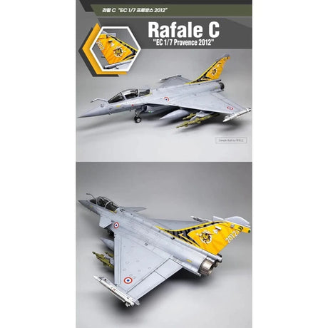 Academy 1/48 Rafale C "EC 1/7 Provence 2012" Plastic Model Kit [12346] - Hobbytech Toys
