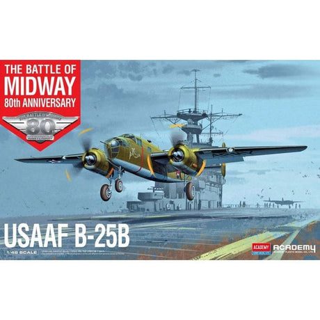 Academy 1/48 USAAF B-25B Doolittle Raid Plastic Model Kit [12336] - Hobbytech Toys