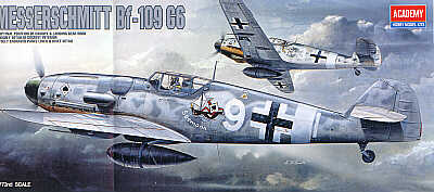 Academy 1/72 Messerschmitt BF109G-6 Plastic Model Kit Academy PLASTIC MODELS