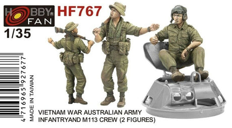 AFV Club 1/35 Australian Infantry & M113 crew Vietnam War Era-2 figures Plastic Model Kit [HF767] - Hobbytech Toys