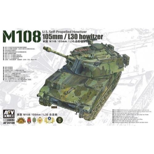 AFV Club 1/35 M108 US Self Propelled Howitzer 105mm/l30 Howitzer AFV Club PLASTIC MODELS