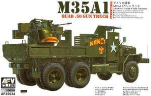 AFV Club 1/35 M35A1 Quad .50 Gun Truck (Vietnam War) Plastic Model Kit AFV Club PLASTIC MODELS