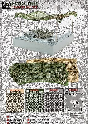 AFV Club AC35021 1/35 Extra Thin Camouflage Net-Snow Gray AFV Club PLASTIC MODELS