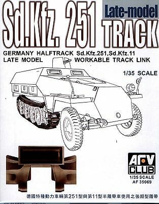 AFV Club AF35069 1/35 Sd.Kfz.251 & 11 Late Model Track Link Conversion Kit AFV Club PLASTIC MODELS