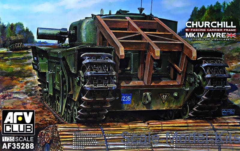 AFV Club AF35288 1/35 Churchill Mk.IV Avre w/ Fascine Carrier Plastic Model Kit AFV Club PLASTIC MODELS