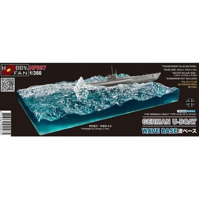 AFV Club HF097 1/350 German U-Boat Wave Base W/Water splash Plastic Model Kit AFV Club PLASTIC MODELS