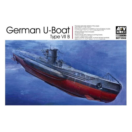 AFV Club SE73502 1/350 German U-Boat Type VII B Plastic Model Kit - Hobbytech Toys