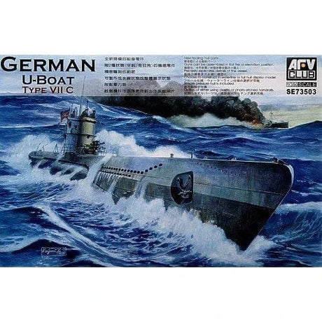 AFV Club SE73503 1/350 German U-Boat Type VII C Plastic Model Kit - Hobbytech Toys