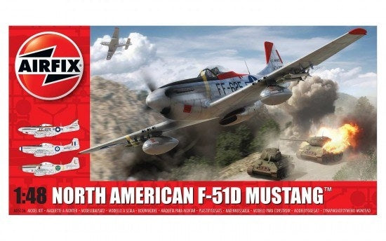 Airfix 1/48 Noth America F51D Mustang Airfix PLASTIC MODELS