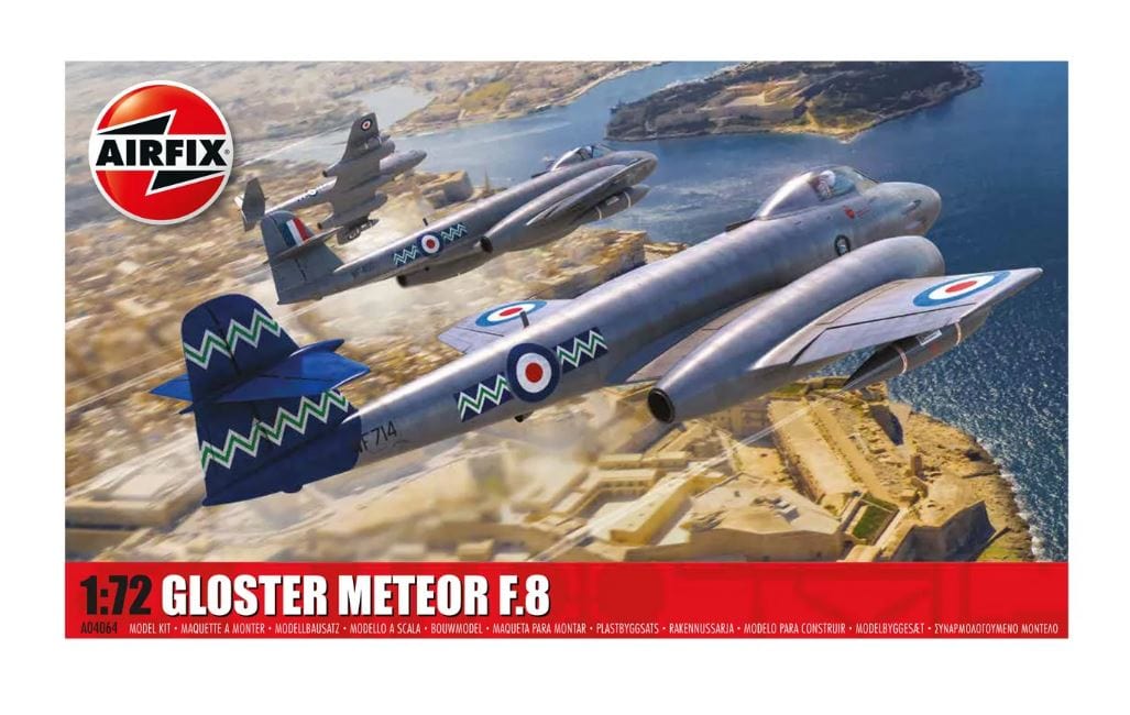Airfix A04064 1/72 Gloster Meteor F.8 Plastic Model Kit - Hobbytech Toys