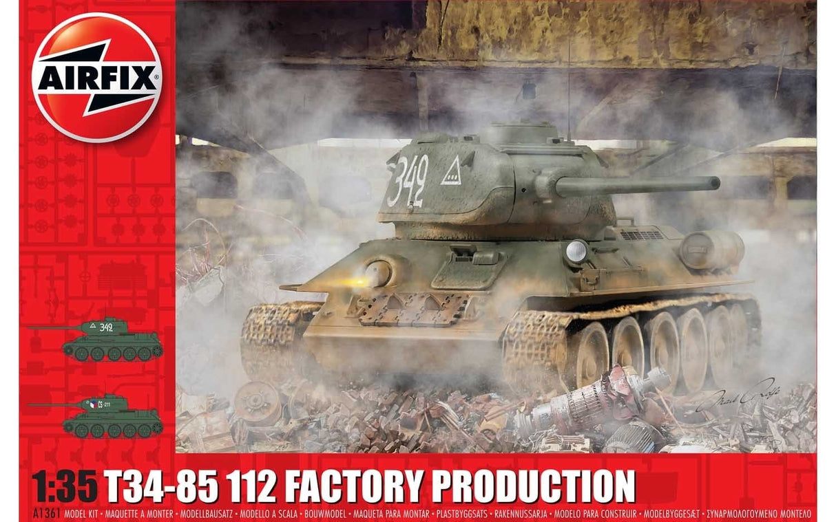 Airfix 1/35 T34-85 112 Factory Production Tank Airfix PLASTIC MODELS