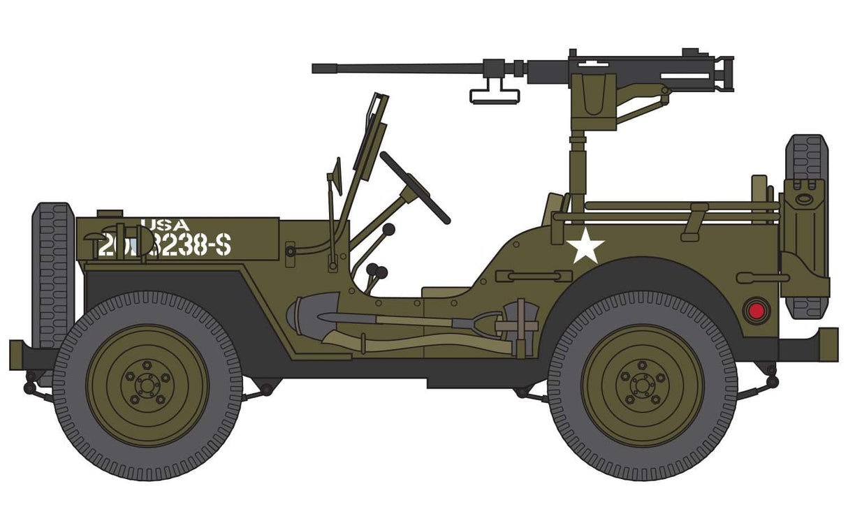 Airfix A55117A 1/72 Jeep MB Starter Set Airfix PLASTIC MODELS