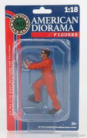 American Diorama 1/18 Ken - Mechanic Figure Orange Uniform Accessory - Hobbytech Toys