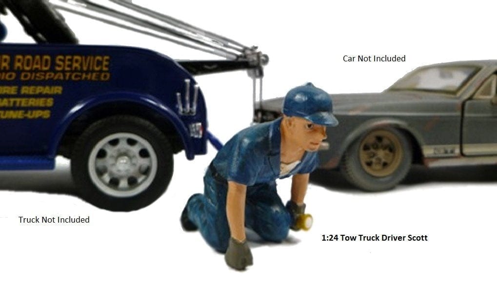 American Diorama 1/24 Scott Tow Truck Driver Figure Accessory - Hobbytech Toys