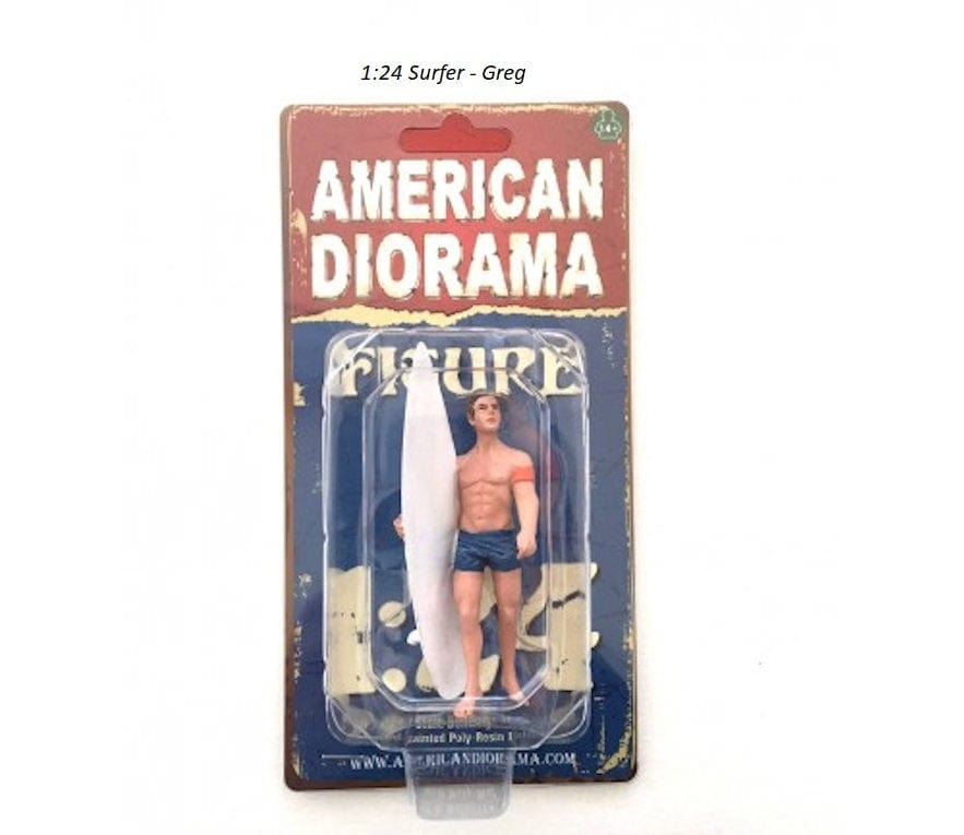 American Diorama 1/24 Surfer - Greg Figure Accessory - Hobbytech Toys