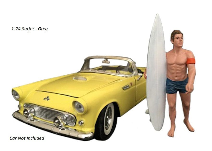American Diorama 1/24 Surfer - Greg Figure Accessory - Hobbytech Toys