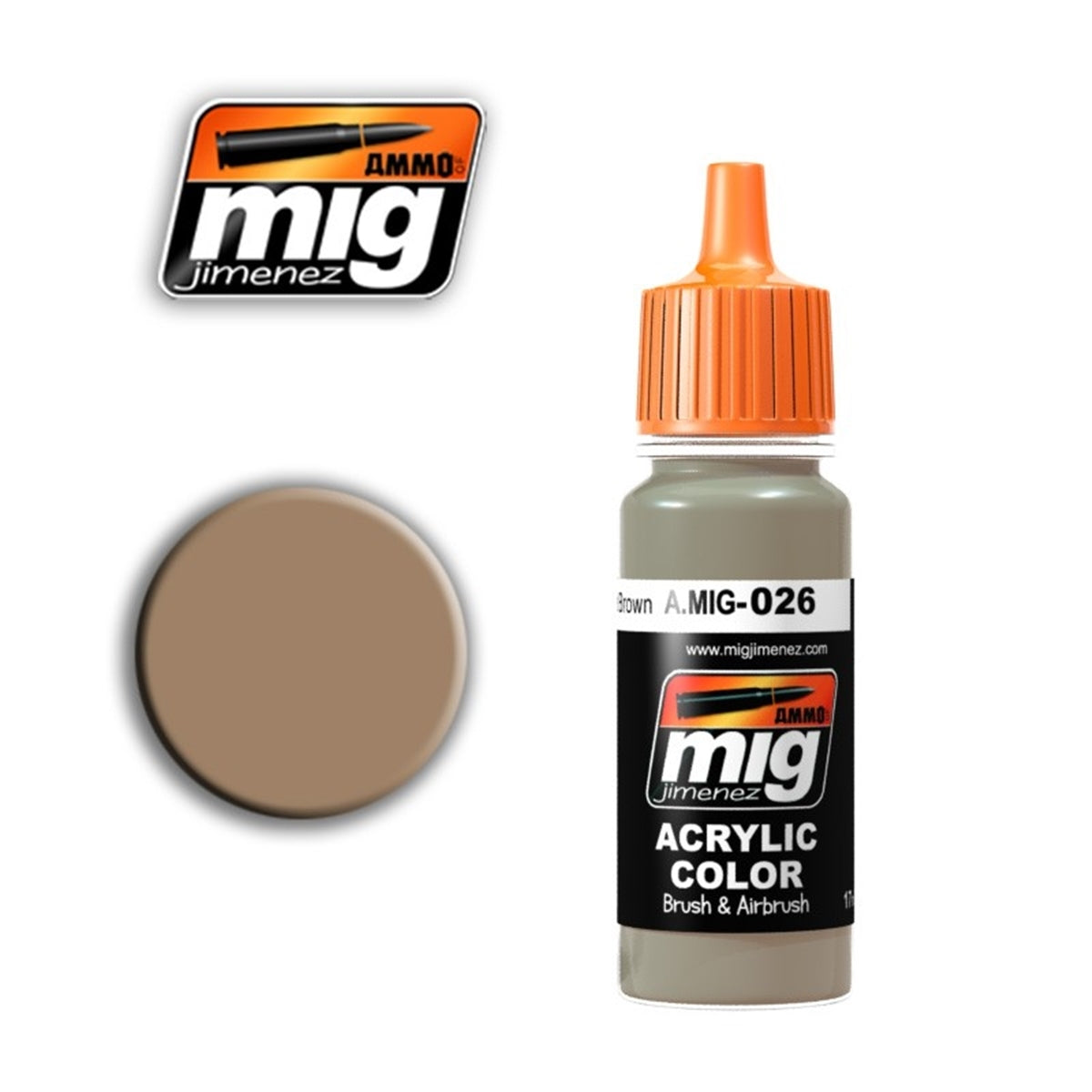 Mig Ammo Ral8031 F9 German Sand Brown MIG PAINT, BRUSHES & SUPPLIES