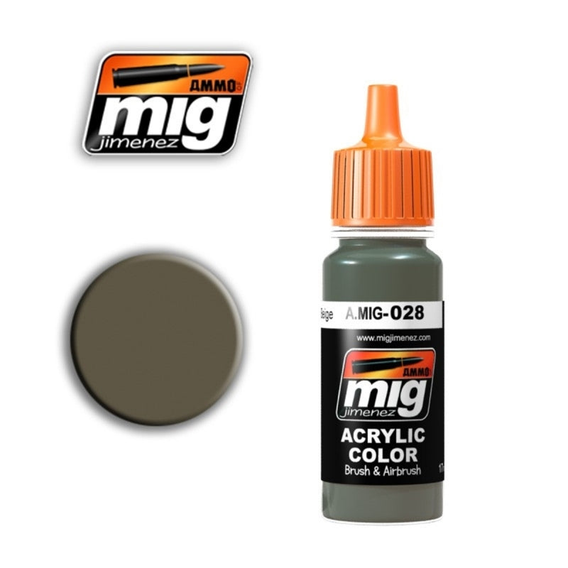 Mig Ammo Ral7050 F7 German Grey Beige MIG PAINT, BRUSHES & SUPPLIES