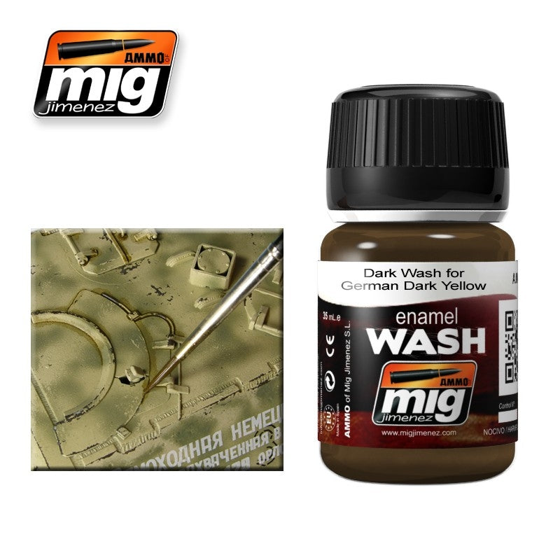 Mig Ammo Brown Wash For German Dark Yellow MIG PAINT, BRUSHES & SUPPLIES