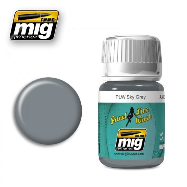 Mig Ammo Panel Line Wash Sky Grey MIG PAINT, BRUSHES & SUPPLIES