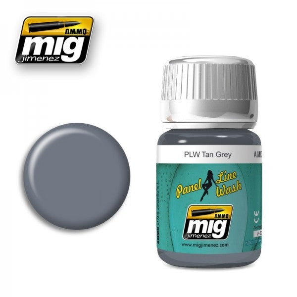 Mig Ammo Panel Line Wash Tan Grey MIG PAINT, BRUSHES & SUPPLIES
