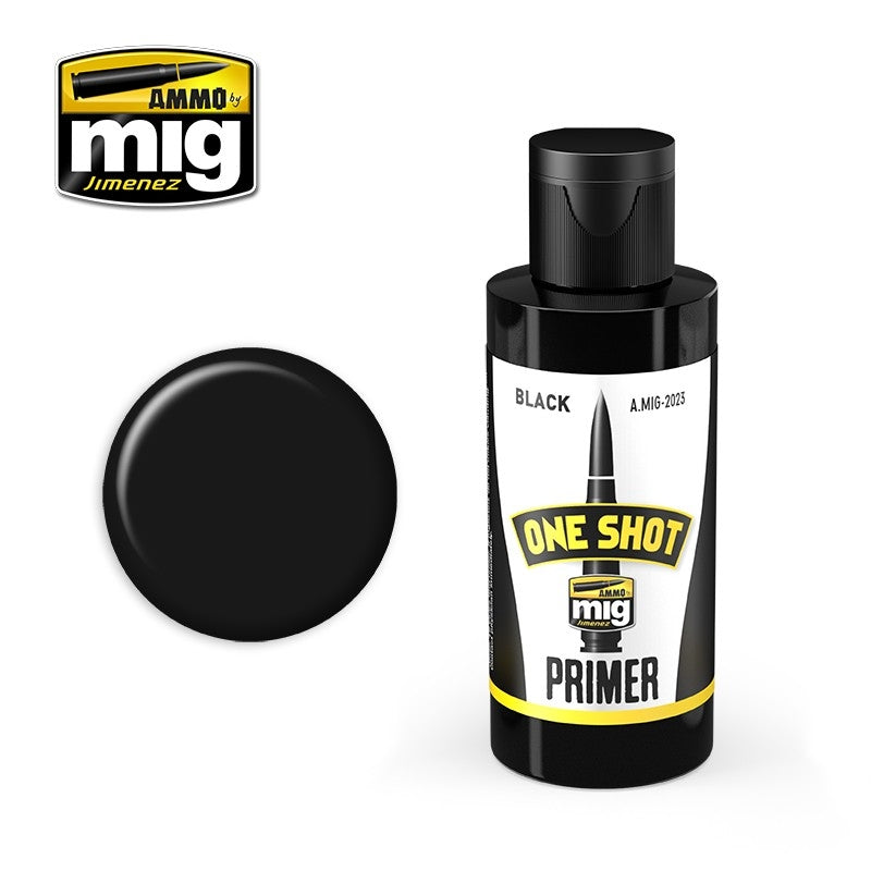Mig Ammo One Shot Primer - Black MIG PAINT, BRUSHES & SUPPLIES