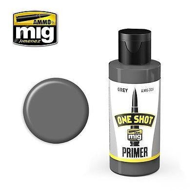 Mig Ammo One Shot Primer Grey MIG PAINT, BRUSHES & SUPPLIES