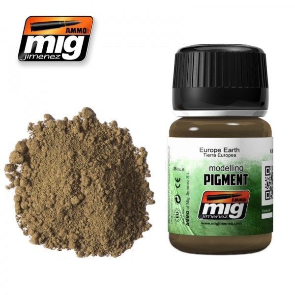 Mig Ammo Pigment - Europe Earth MIG PAINT, BRUSHES & SUPPLIES
