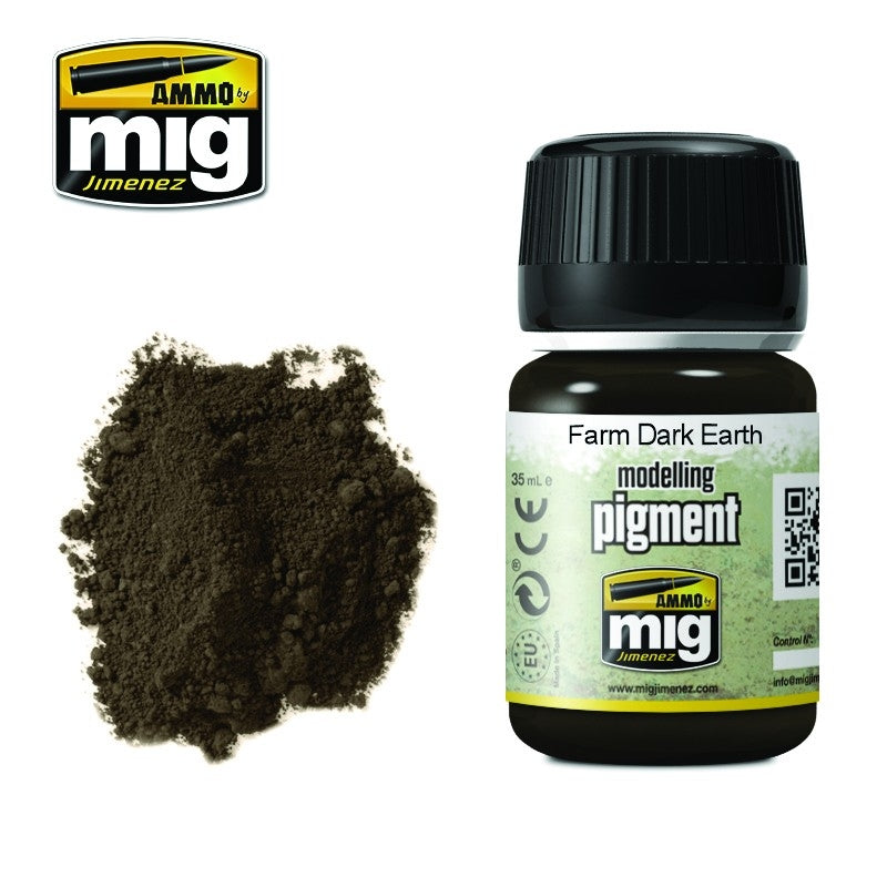 Mig Ammo Pigment Farm Dark Earth MIG PAINT, BRUSHES & SUPPLIES