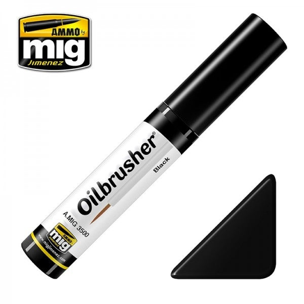 Mig Ammo Oilbrushers - Black MIG PAINT, BRUSHES & SUPPLIES
