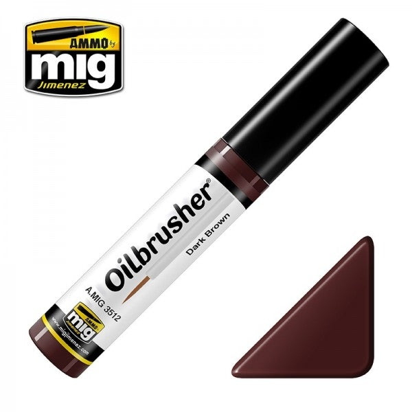 Mig Ammo Oilbrushers - Dark Brown MIG PAINT, BRUSHES & SUPPLIES