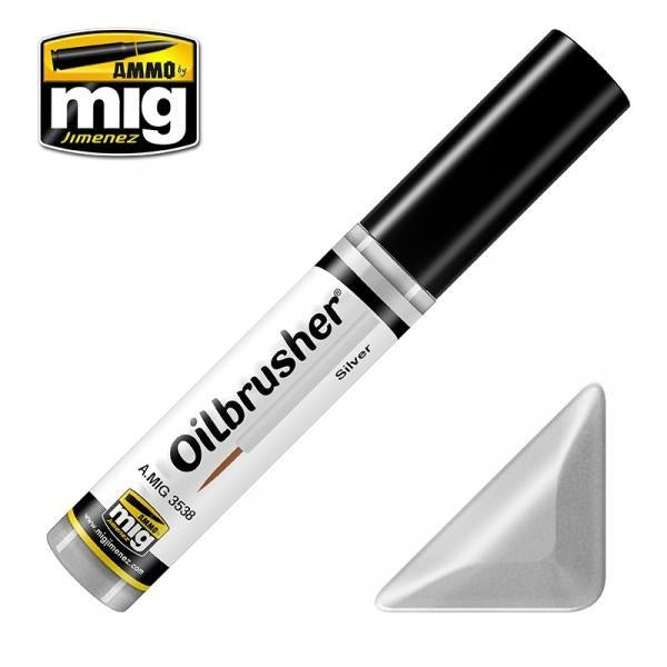 Mig Ammo Oilbrushers - Silver MIG PAINT, BRUSHES & SUPPLIES