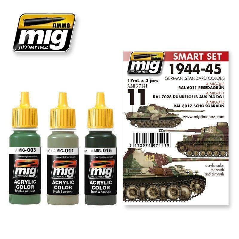 Mig Ammo 1944-1945 German Standard Colors MIG PAINT, BRUSHES & SUPPLIES
