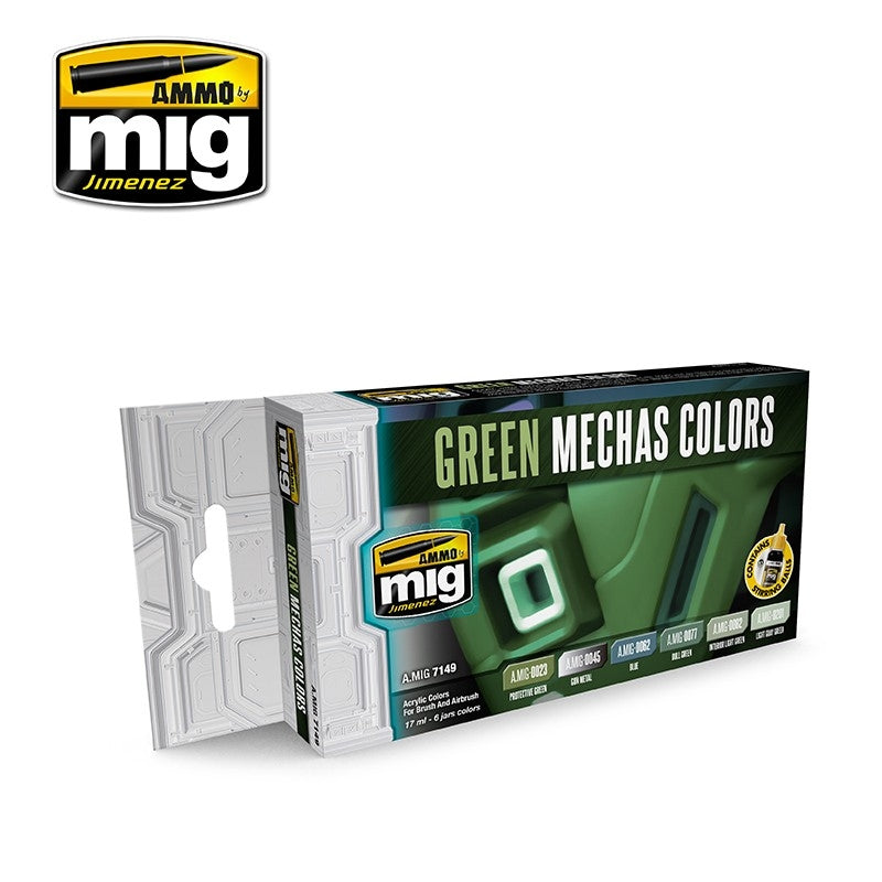 Mig Ammo Green Mecha Colors MIG PAINT, BRUSHES & SUPPLIES