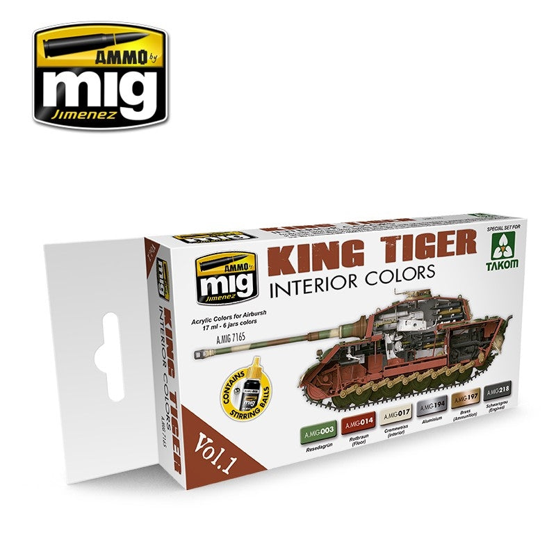 Mig Ammo King Tiger Int Color (Special Takom) MIG PAINT, BRUSHES & SUPPLIES