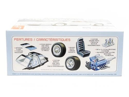 AMT 1/25 1988 Ford Mustang GT Plastic Model Kit - Hobbytech Toys