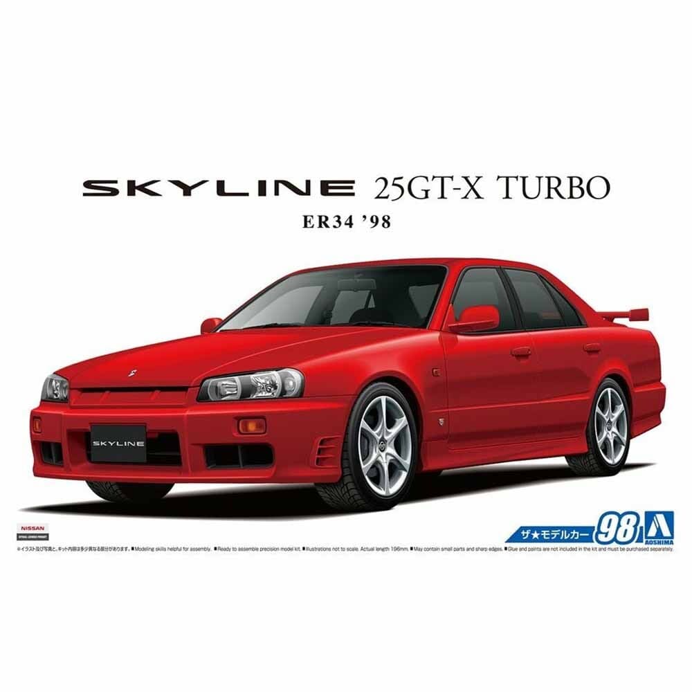 Aoshima 1/24 Er34 Skyline 25Gt-X Turbo 1998 Aoshima PLASTIC MODELS