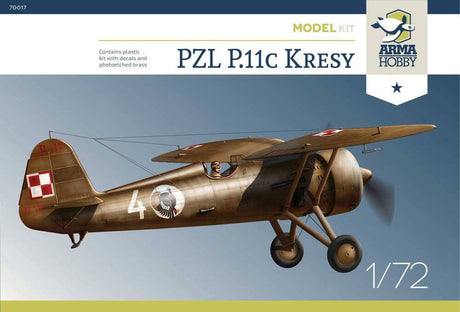 Arma Hobby 1/72 PZL P.11c Kresy Model Kit Plastic Model Kit [70017] - Hobbytech Toys