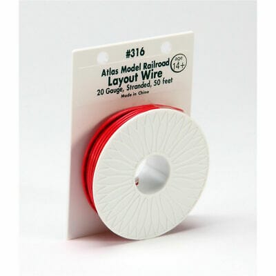 Atlas 316 Layout Wire - 50ft 15.2m - Red - Hobbytech Toys