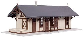 Atlas MRR N Maywood Train Station - Kit - 5 x 2-1/4in 12.7 x 5.7cm (tan, brown trim) Atlas MRR TRAINS - N SCALE