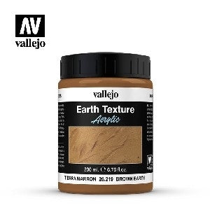 Vallejo Diorama Effects Brown Earth 200ml Vallejo PAINT, BRUSHES & SUPPLIES
