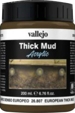 Vallejo Diorama EffecTS European Thick Mud 200ml Vallejo PAINT, BRUSHES & SUPPLIES