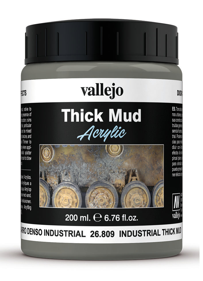 Vallejo Diorama EffecTS Industrial Thick Mud 200ml Vallejo PAINT, BRUSHES & SUPPLIES