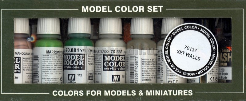 Vallejo Model Colour Building Set 8 Colors Set Vallejo PAINT, BRUSHES & SUPPLIES