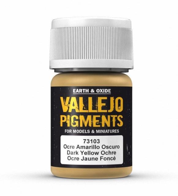 Vallejo Pigment Dark Yellow Ocre 30ml Vallejo PAINT, BRUSHES & SUPPLIES