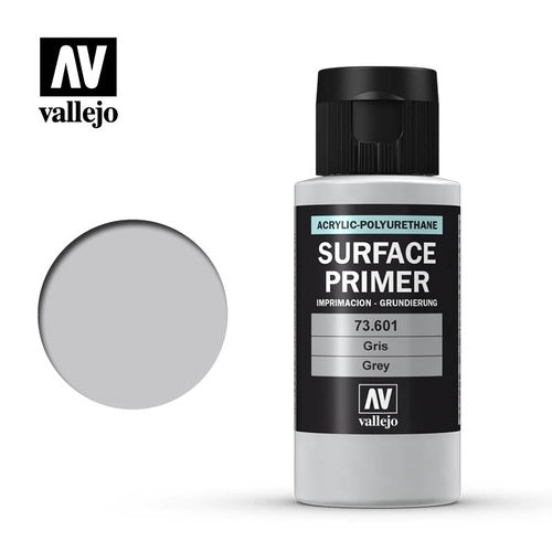 Vallejo Primer Acrylic Polyurethane Grey 60ml Vallejo PAINT, BRUSHES & SUPPLIES